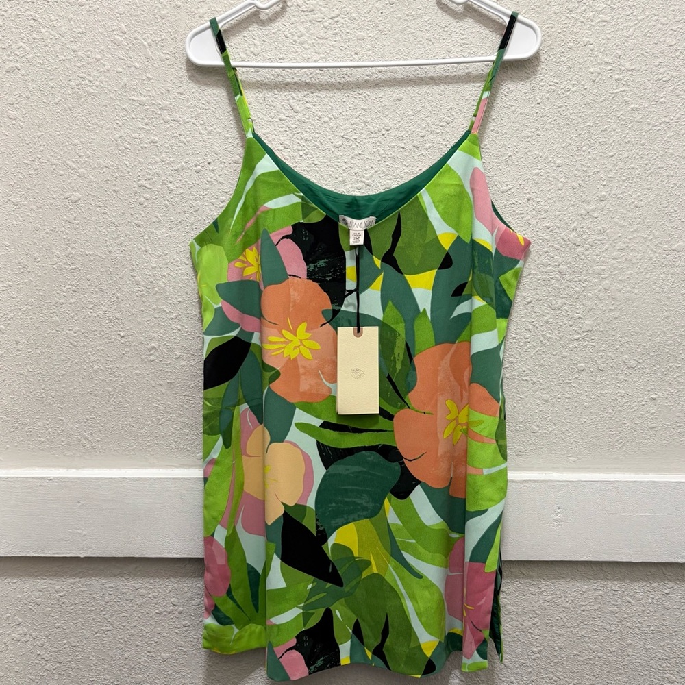 Eliane Rose Colorful Floral Tank Top NWT Size M